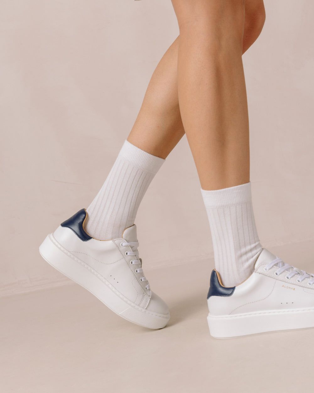 Sneakers Alohas TB65 pour Bright White Navy Femme | JAO-41758358