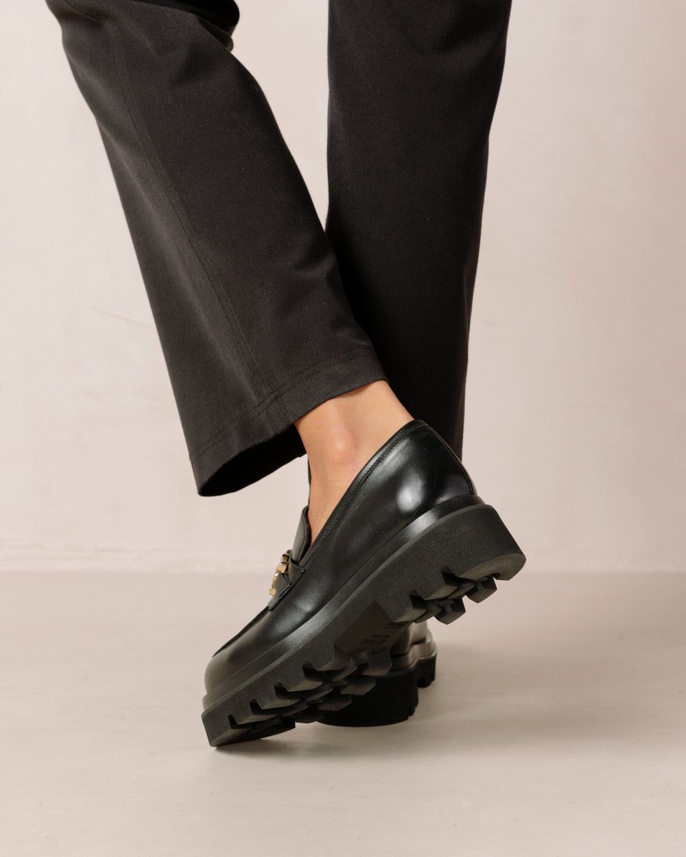 Loafers Alohas Track pour Chain Black Femme | LUN-04996698