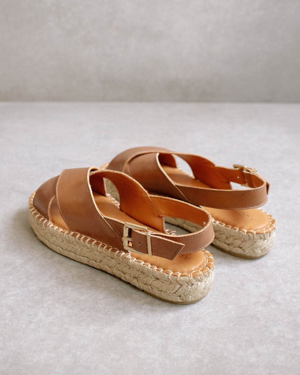 Espadrille Alohas Crossed pour Camel Femme | YMF-95588484