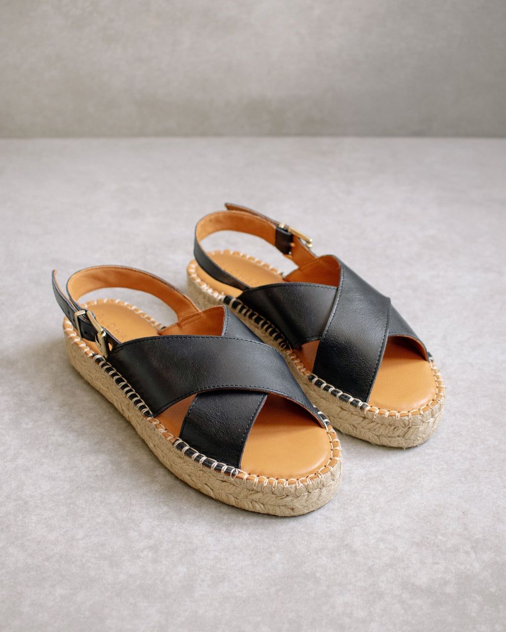 Espadrille Alohas Crossed pour Black Femme | RQJ-89006050