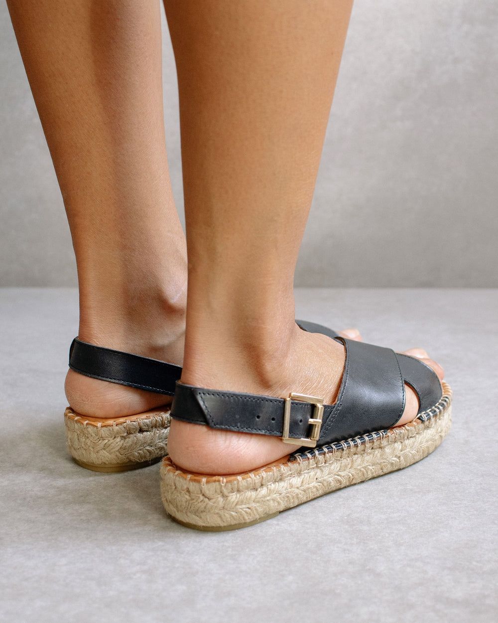 Espadrille Alohas Crossed pour Black Femme | RQJ-89006050