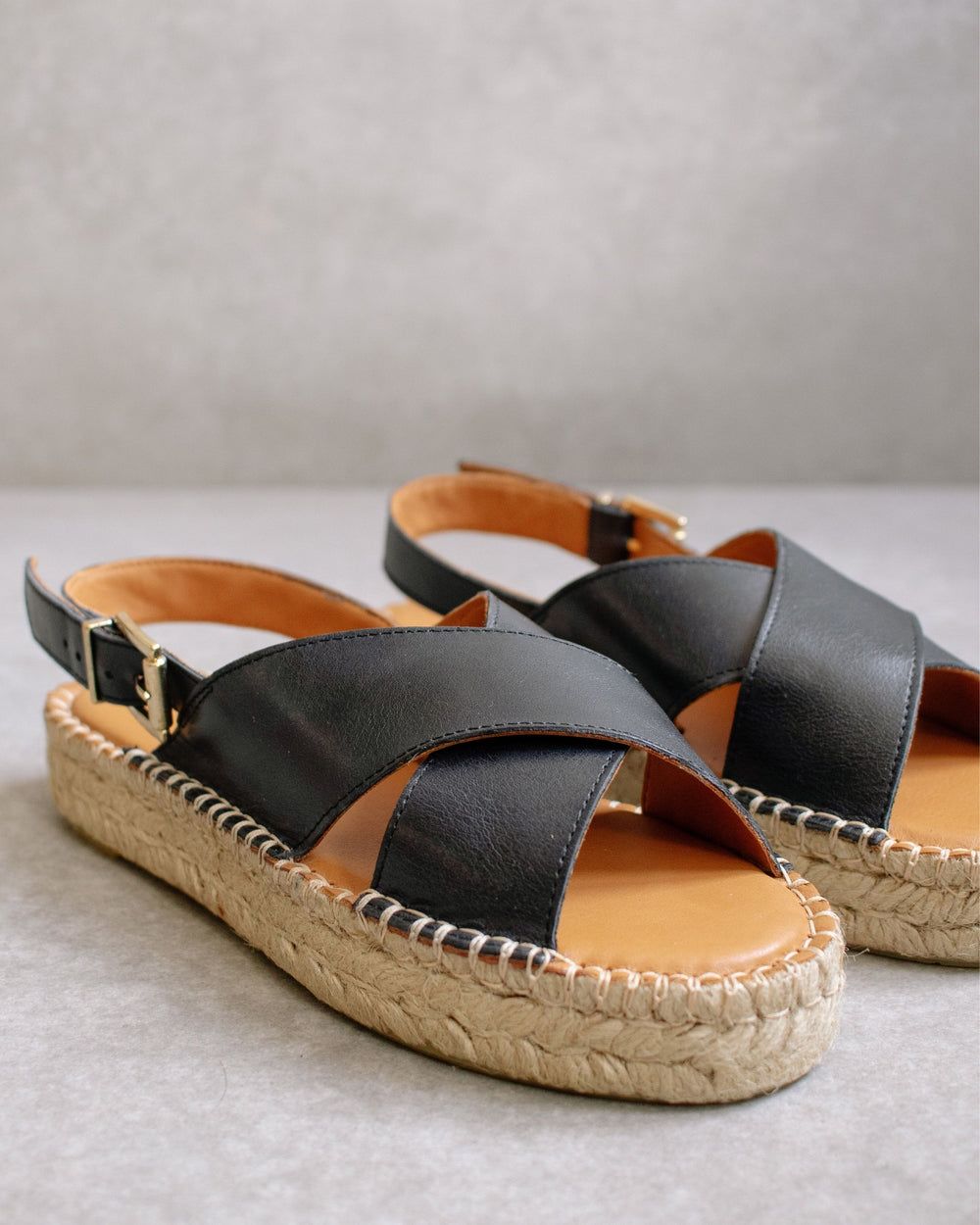 Espadrille Alohas Crossed pour Black Femme | RQJ-89006050