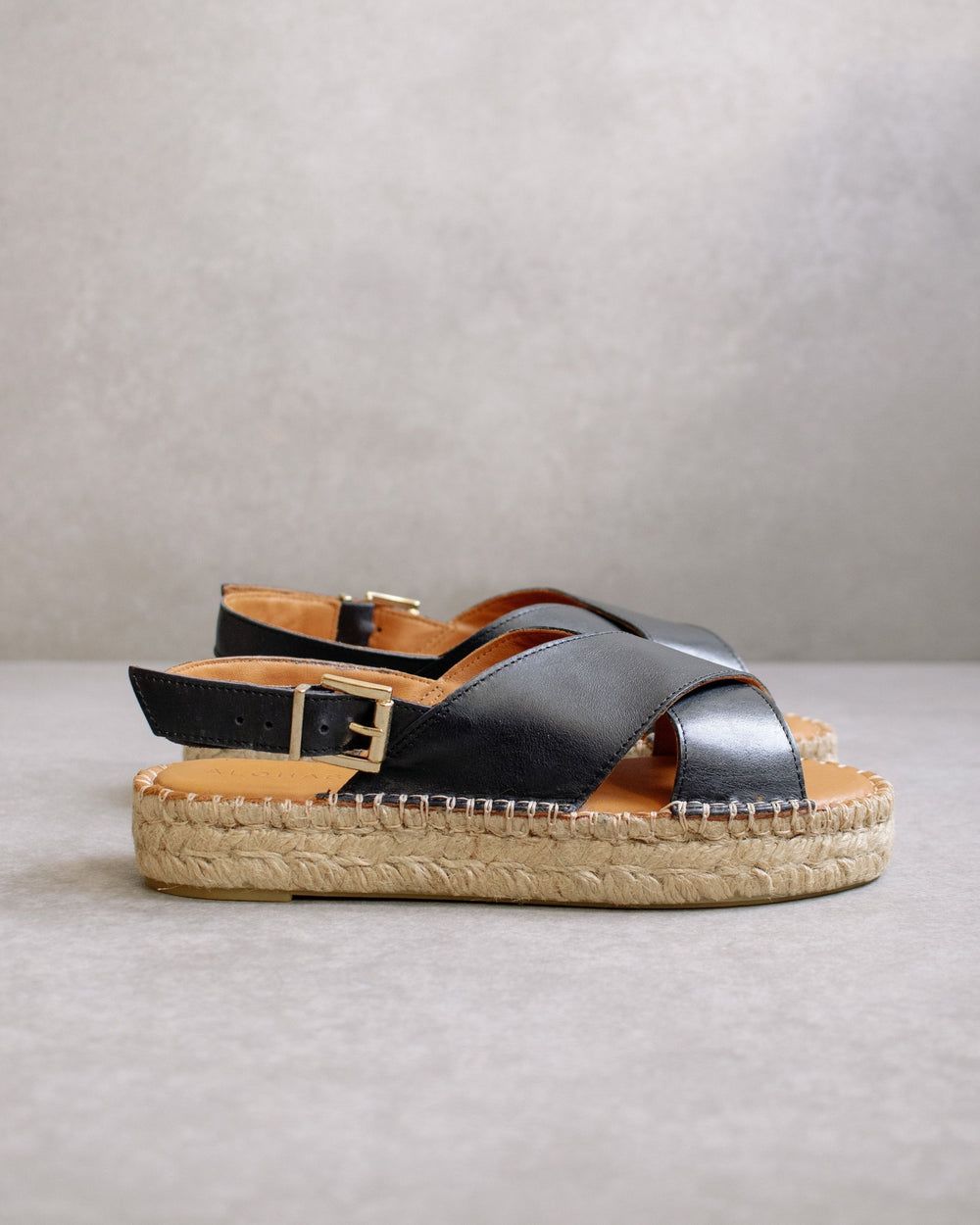 Espadrille Alohas Crossed pour Black Femme | RQJ-89006050