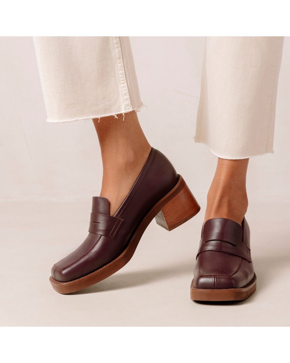 Loafers Alohas Roxanne pour Wine Burgundy Femme | YWA-63774466