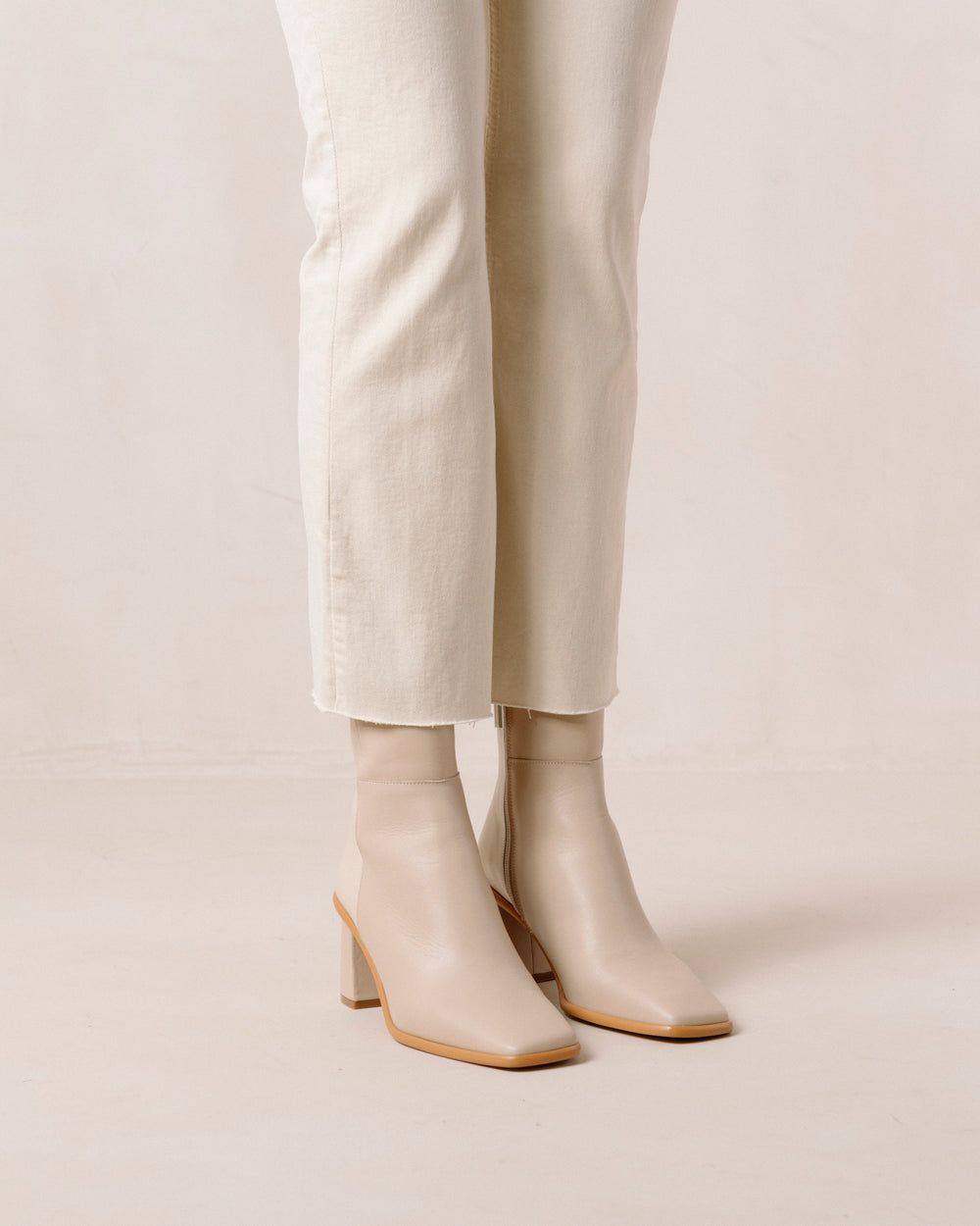 Bottines Alohas West pour Stone Beige Cream Femme | UJP-74425357