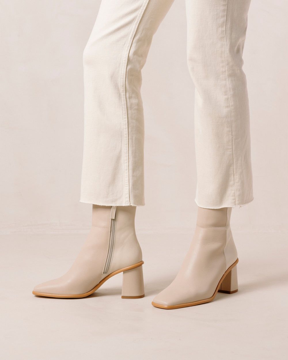 Bottines Alohas West pour Stone Beige Cream Femme | UJP-74425357