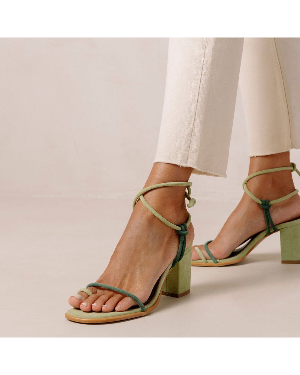 Sandales Alohas Grace pour Bicolor Green Femme | FBF-91731500