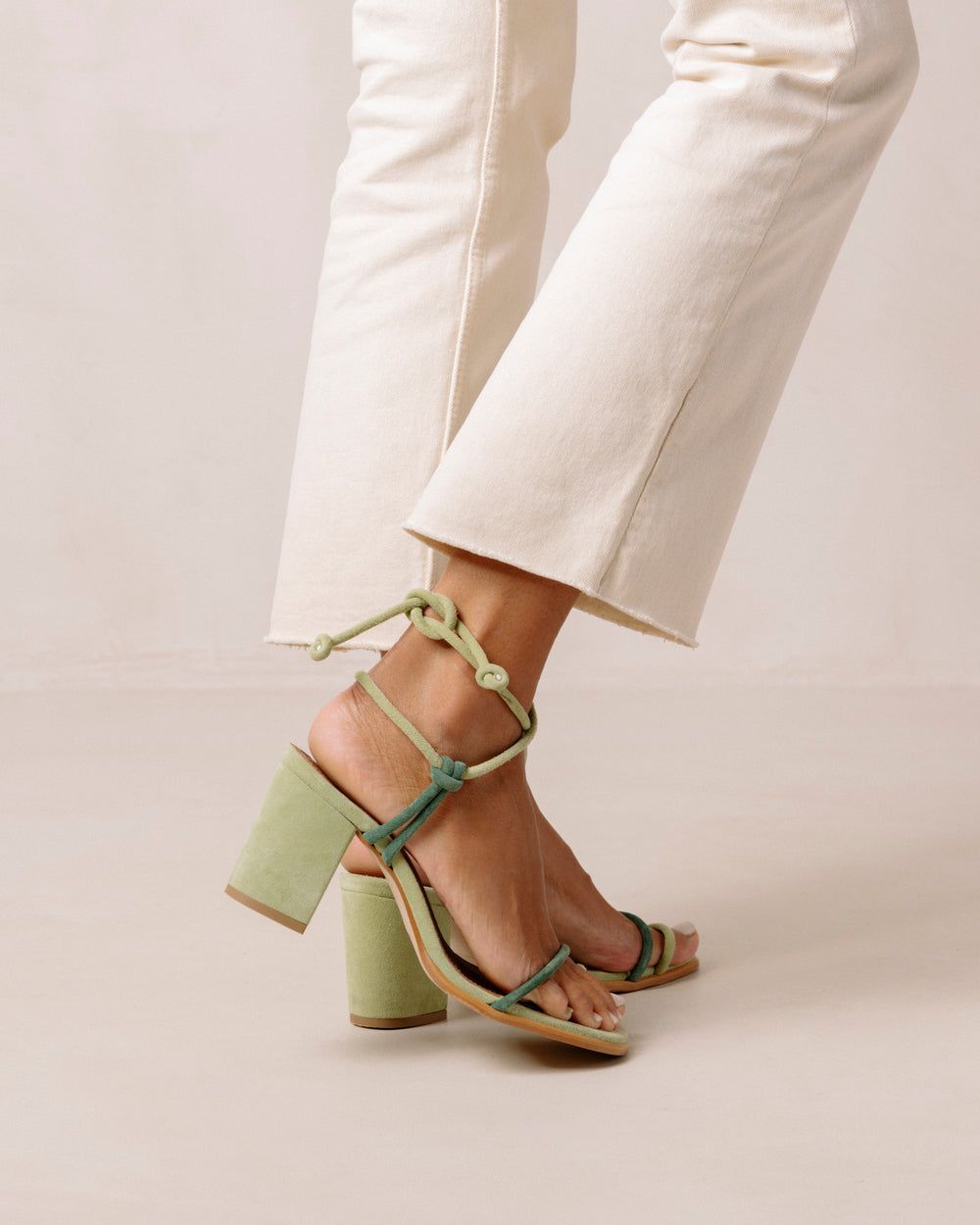 Sandales Alohas Grace pour Bicolor Green Femme | FBF-91731500