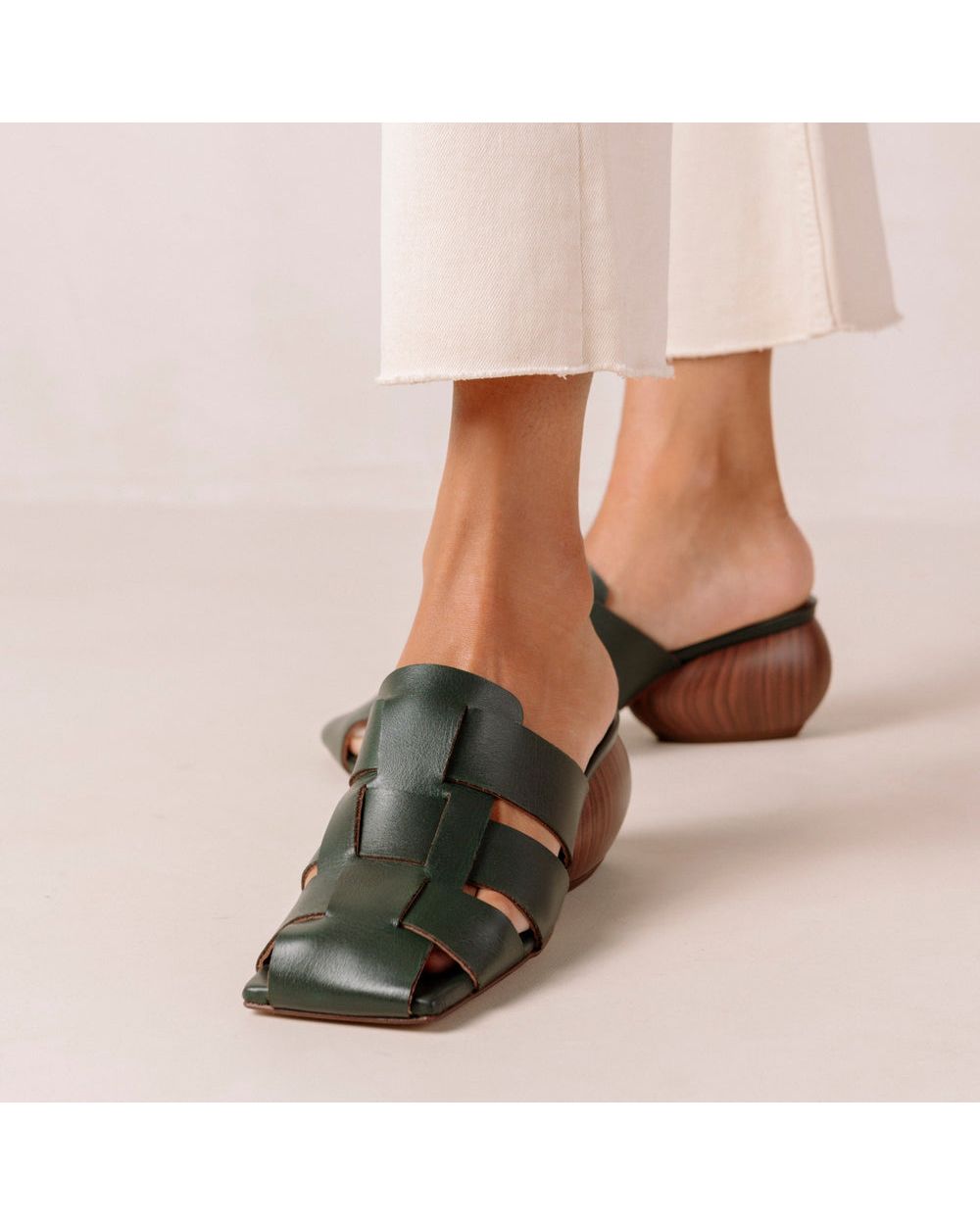 Mules Alohas Ruby pour Jade Green Femme | PHF-51356989