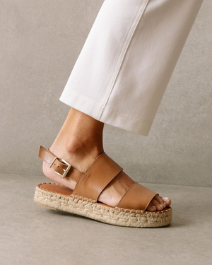 Espadrille Alohas Double Strap pour Camel Femme | BZA-04292526