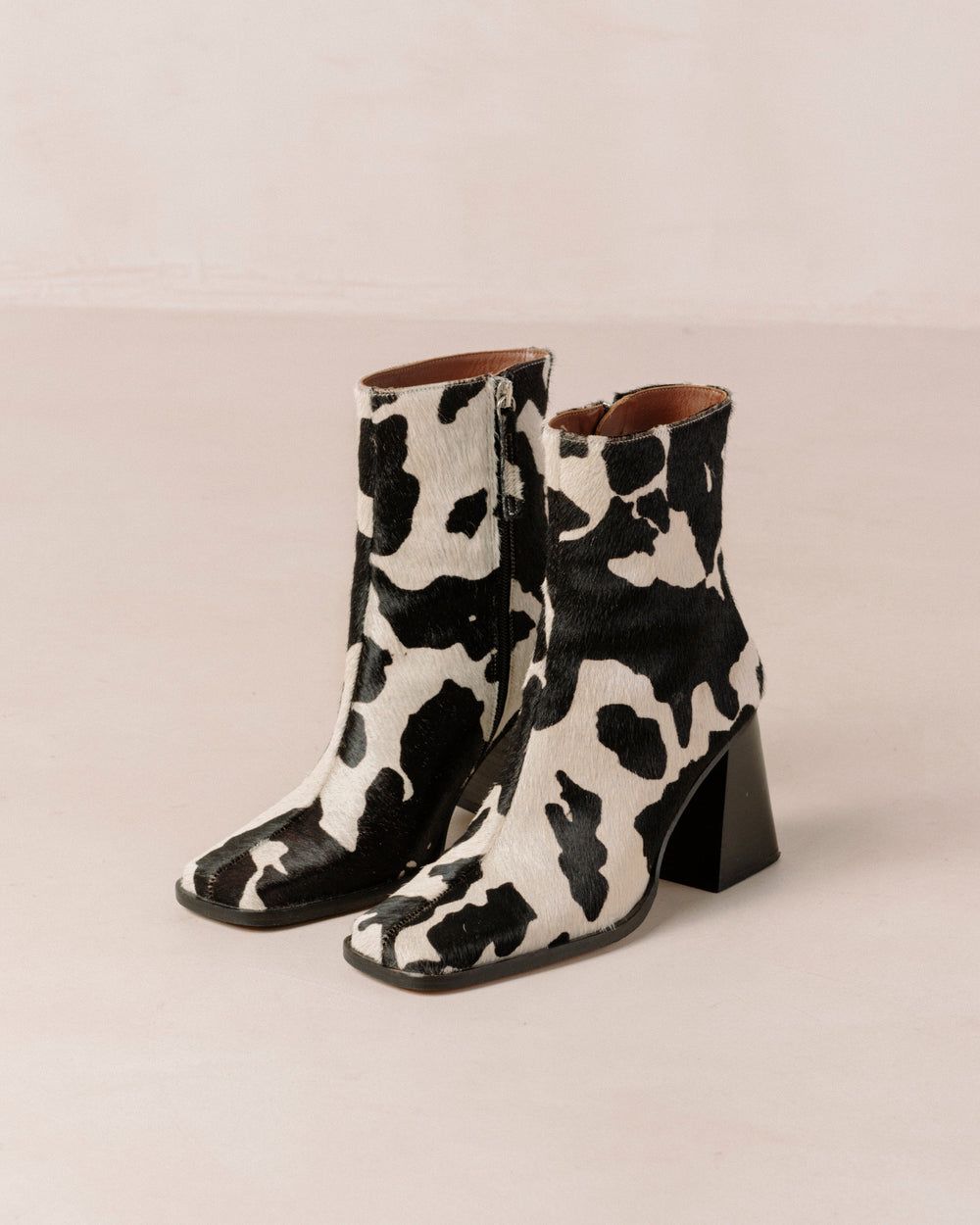 Bottines Alohas South Cow pour Cow Black Print Femme | QFC-18607784