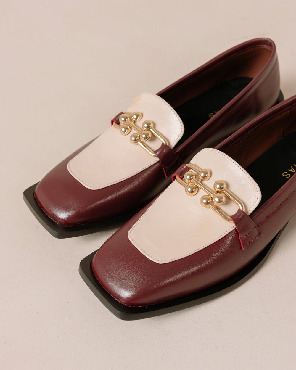 Loafers Alohas Spotlight pour Burgundy Cream Femme | OZL-67643016