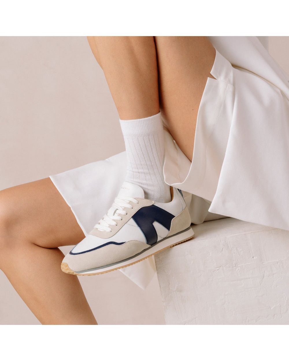 Sneakers Alohas TB015 pour Bright White Navy Femme | FZU-24119570