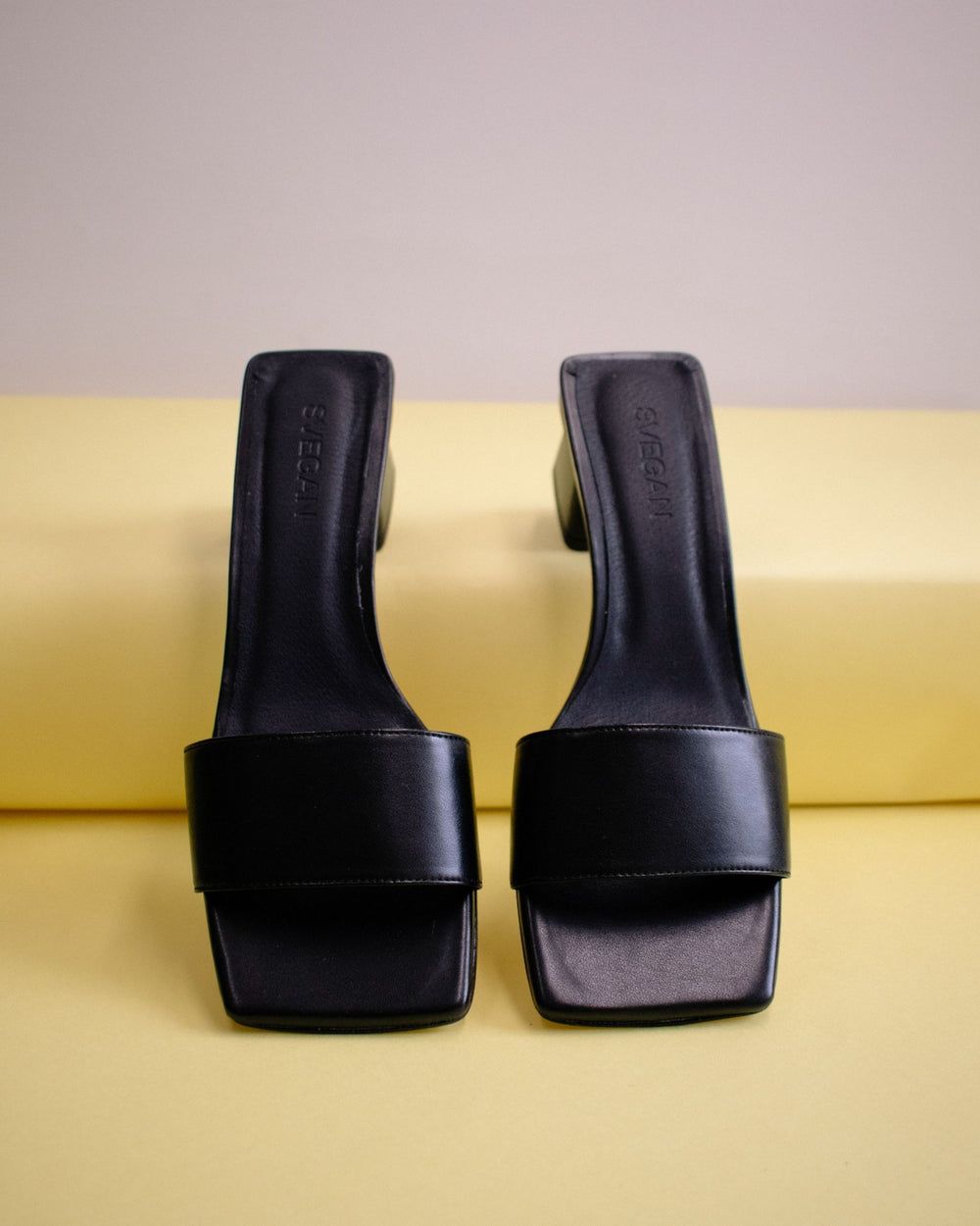 Mules Alohas Squared pour Black Femme | QOK-41154923