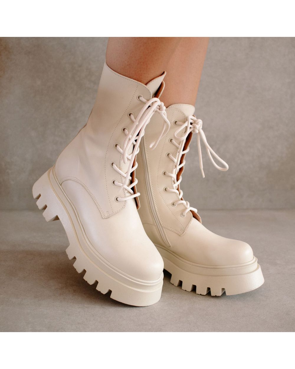 Bottes Alohas Globetrotter pour Ivory Femme | FJG-15943425