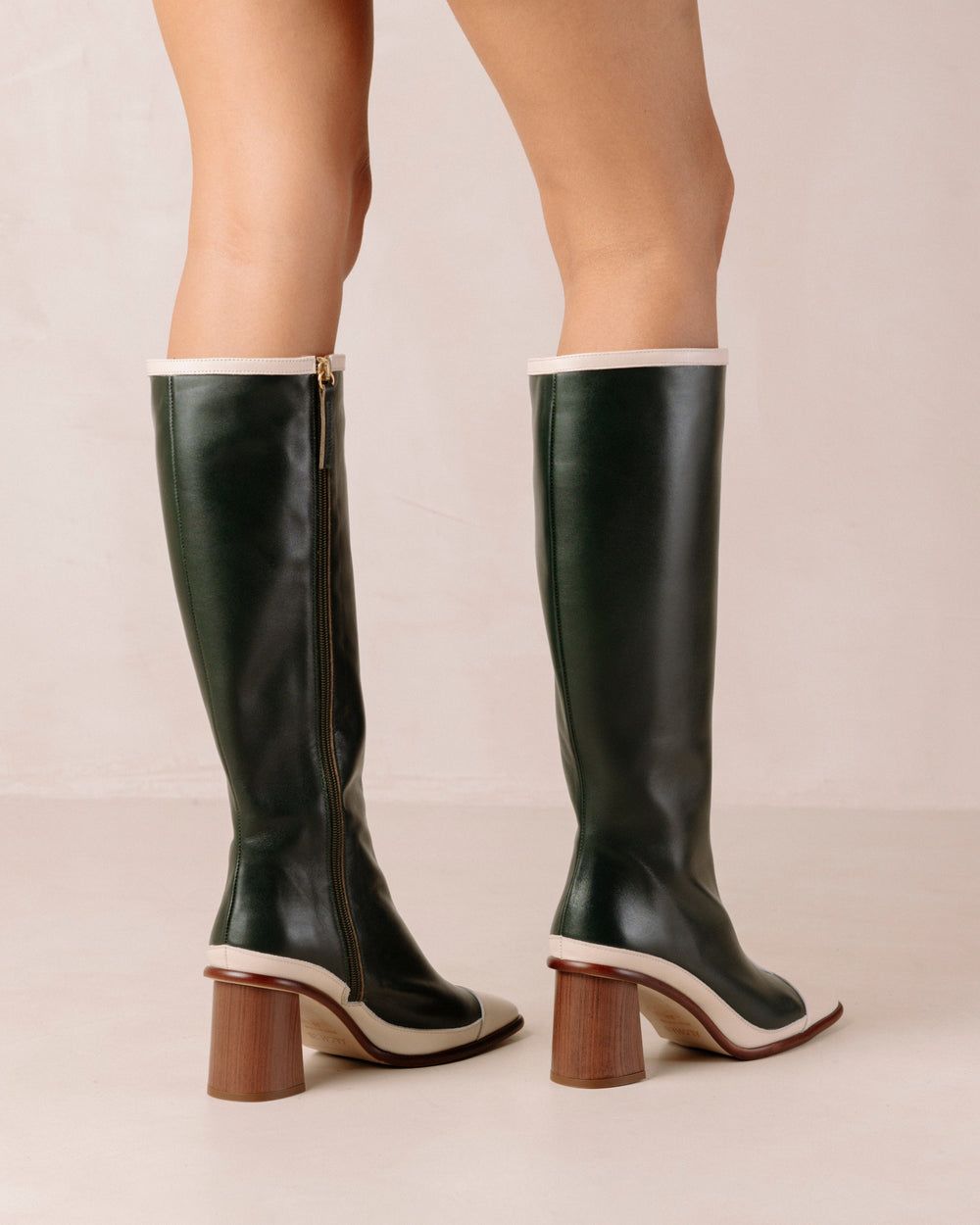 Bottes Alohas East Retro pour Jade Green Cream Femme | LEQ-22462423