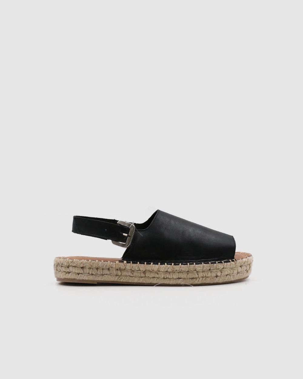 Espadrille Alohas Back Strap pour Black Femme | HDU-33466583