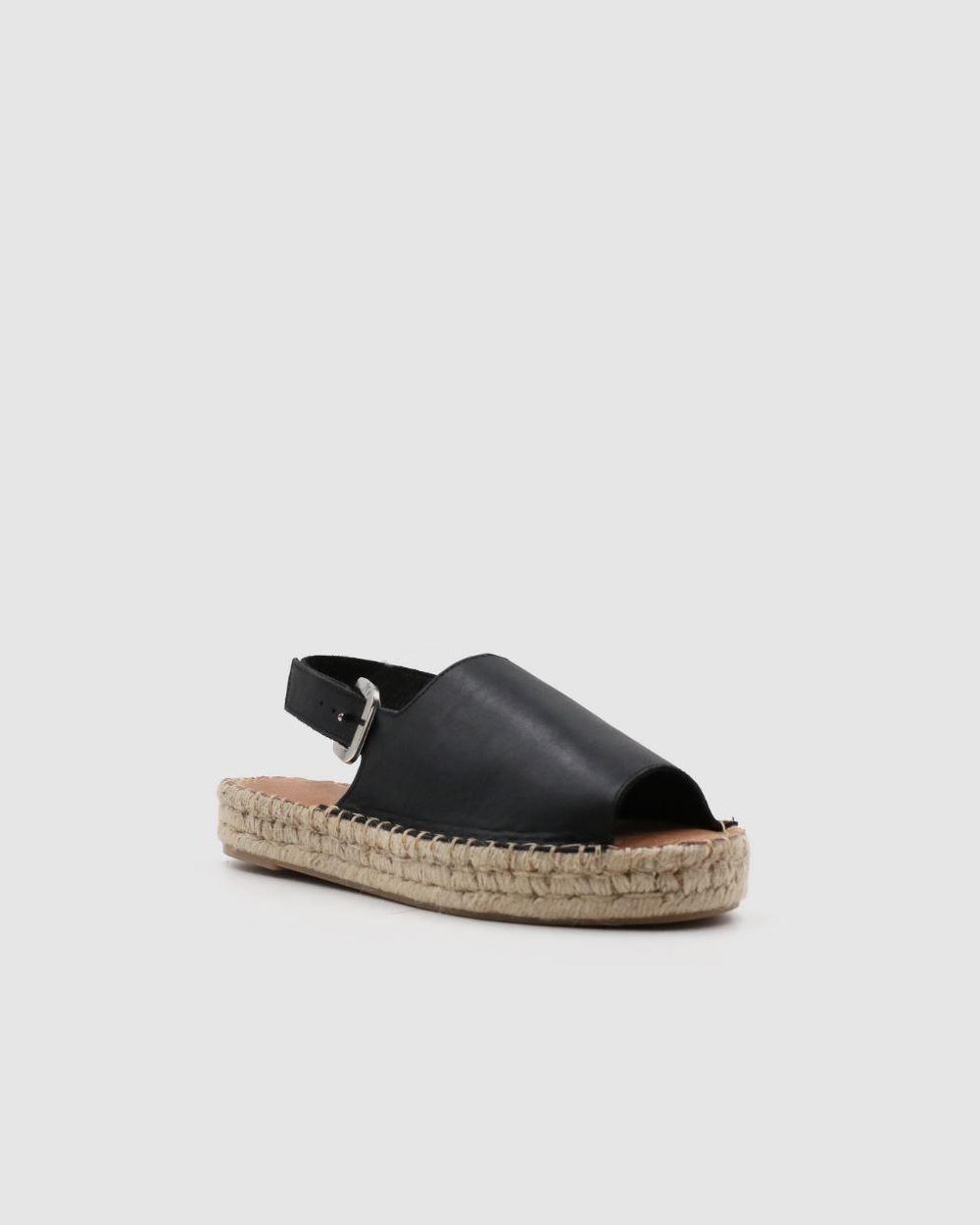 Espadrille Alohas Back Strap pour Black Femme | HDU-33466583