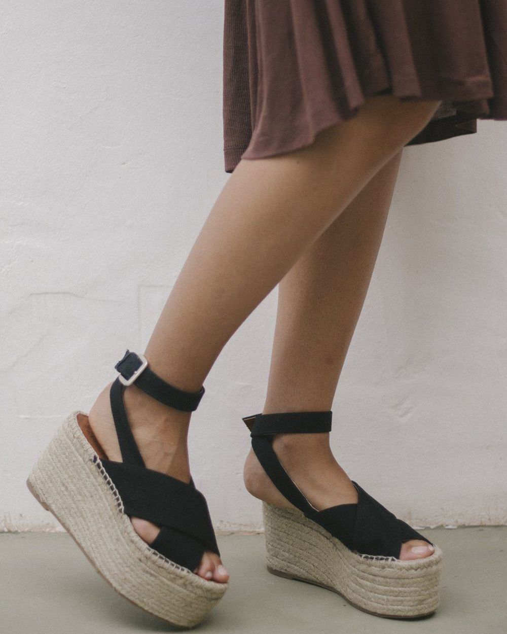 Espadrille Alohas Vegas Linen pour Black Femme | JVH-74452549