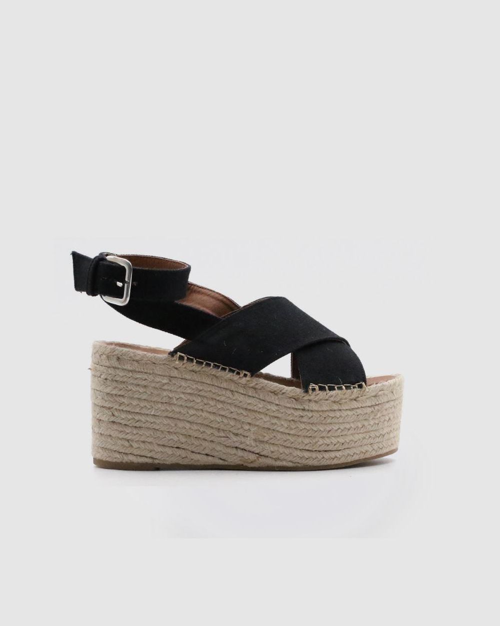 Espadrille Alohas Vegas Linen pour Black Femme | JVH-74452549