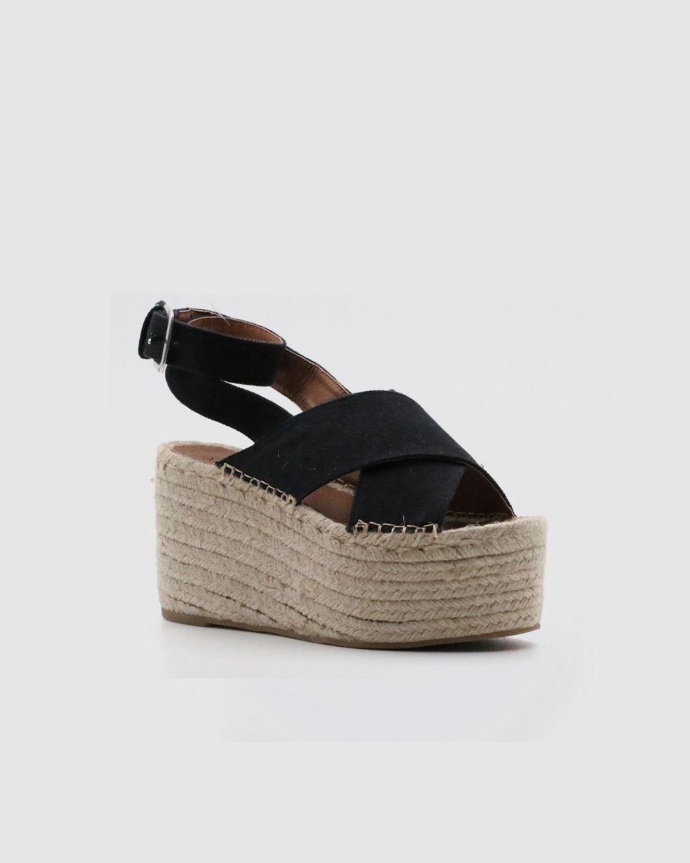 Espadrille Alohas Vegas Linen pour Black Femme | JVH-74452549