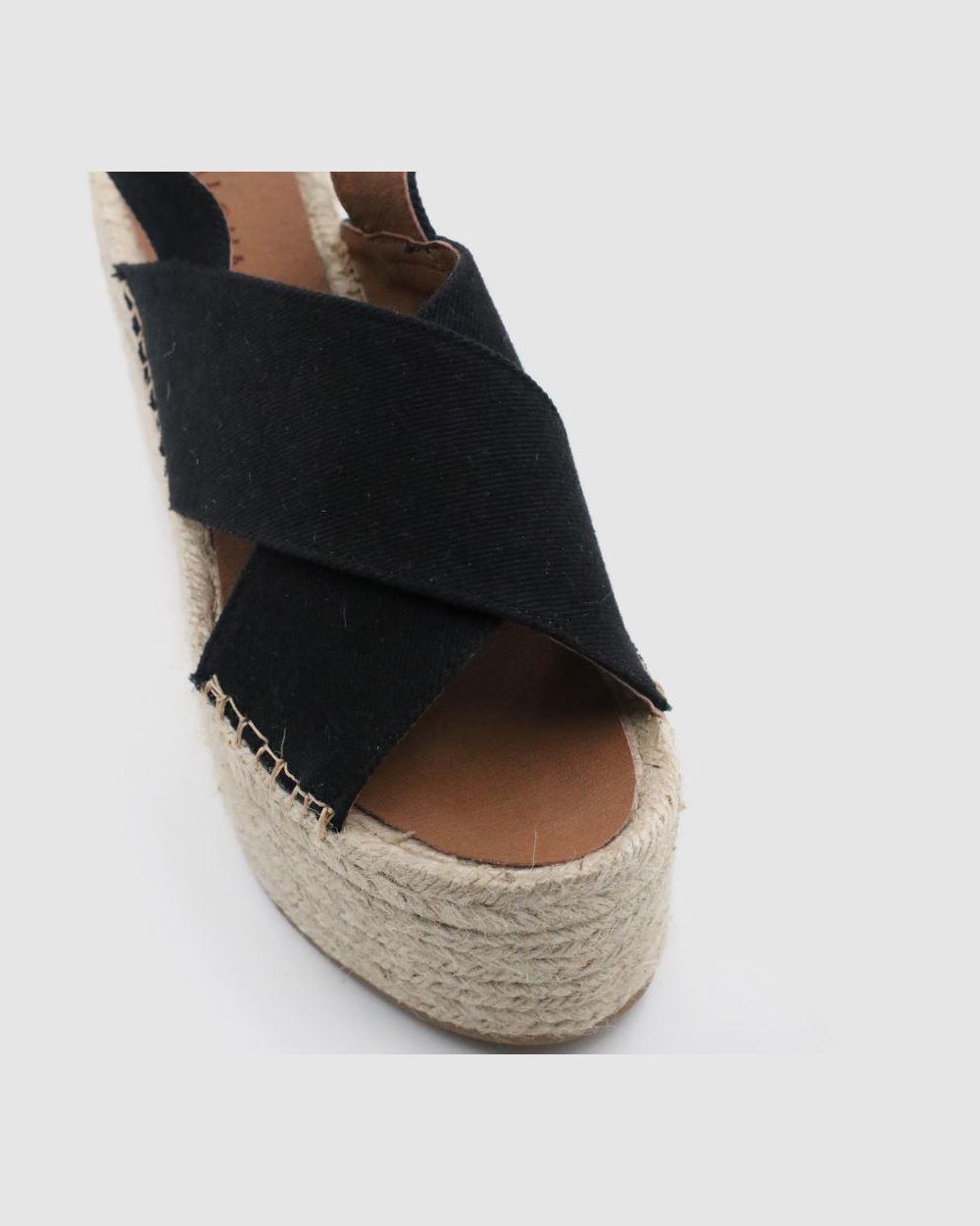 Espadrille Alohas Vegas Linen pour Black Femme | JVH-74452549