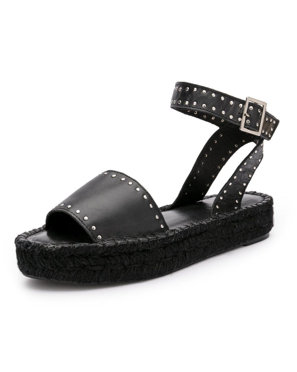 Sandales Alohas Rome Studded pour Black Femme | CIQ-16196473