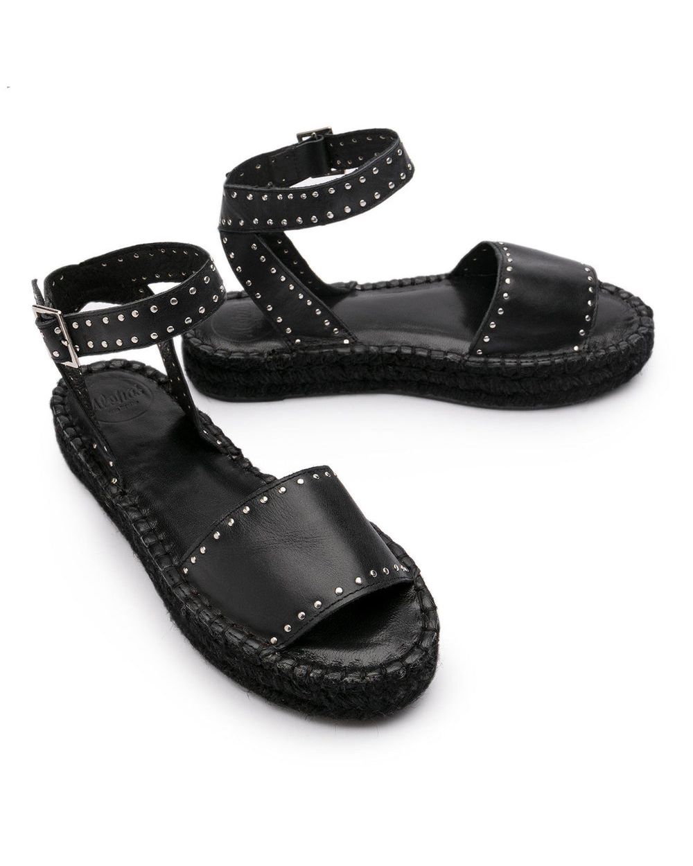 Sandales Alohas Rome Studded pour Black Femme | CIQ-16196473