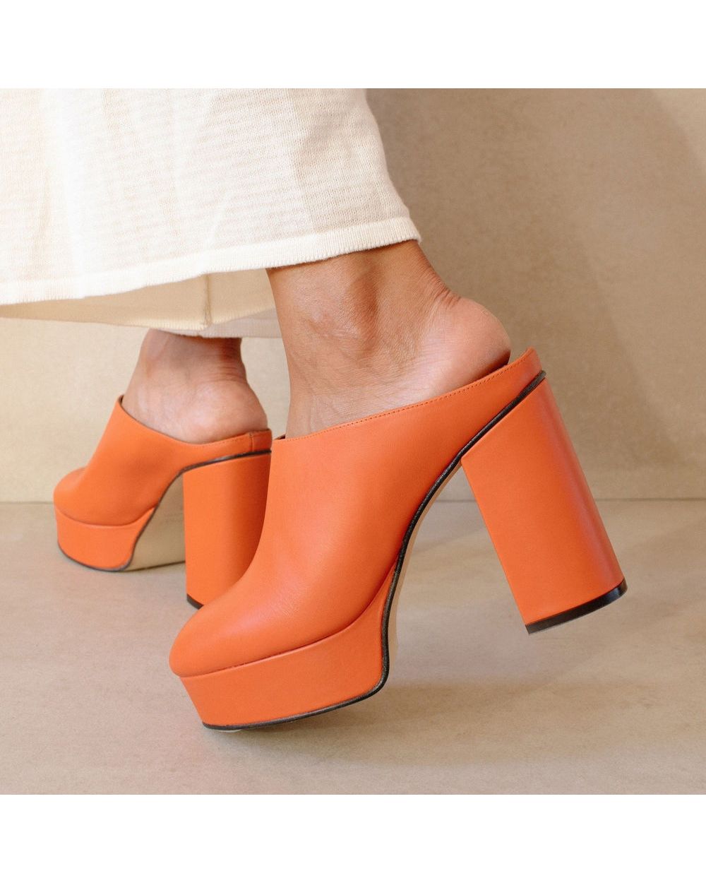 Mules Alohas Clock Out pour Pomelo Orange Femme | AFK-00330635