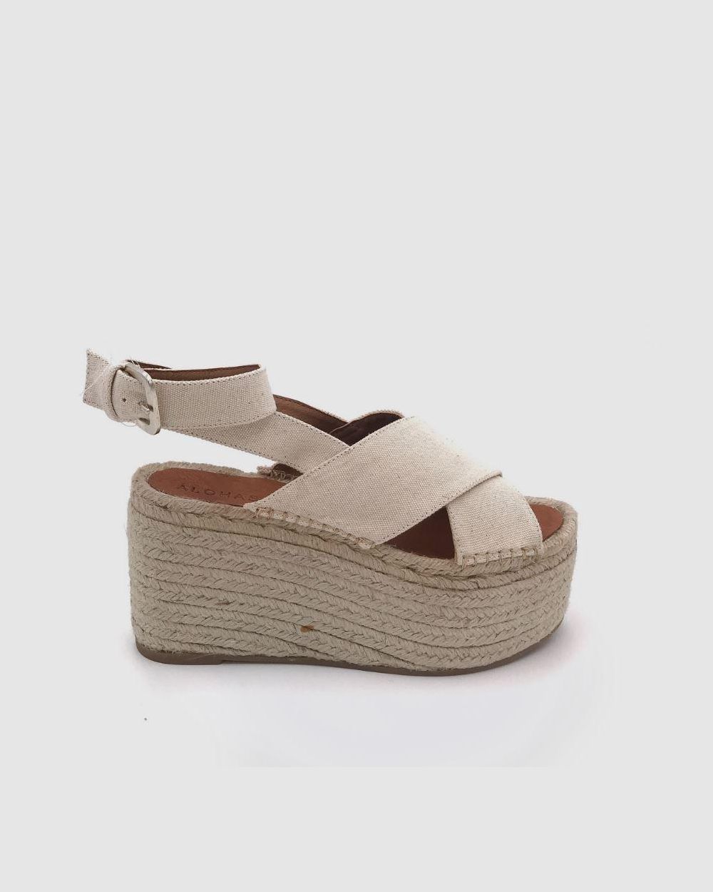 Espadrille Alohas Vegas Linen pour Off White Femme | FAS-58014605