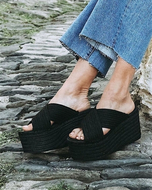 Espadrille Alohas Bali Total pour Black Femme | HSI-16364581