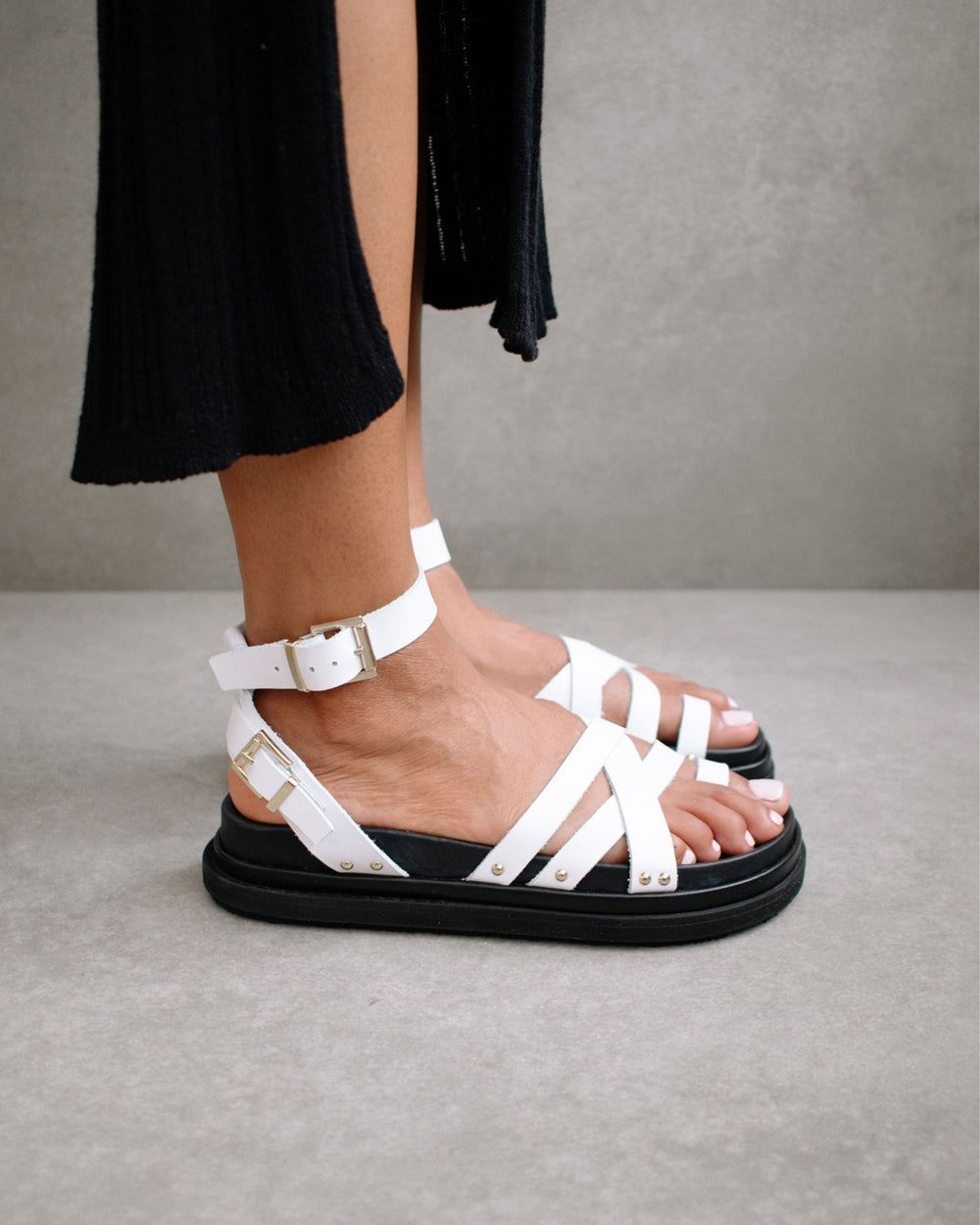 Sandales Alohas Buckle Up pour Bright White Femme | OQQ-68575045