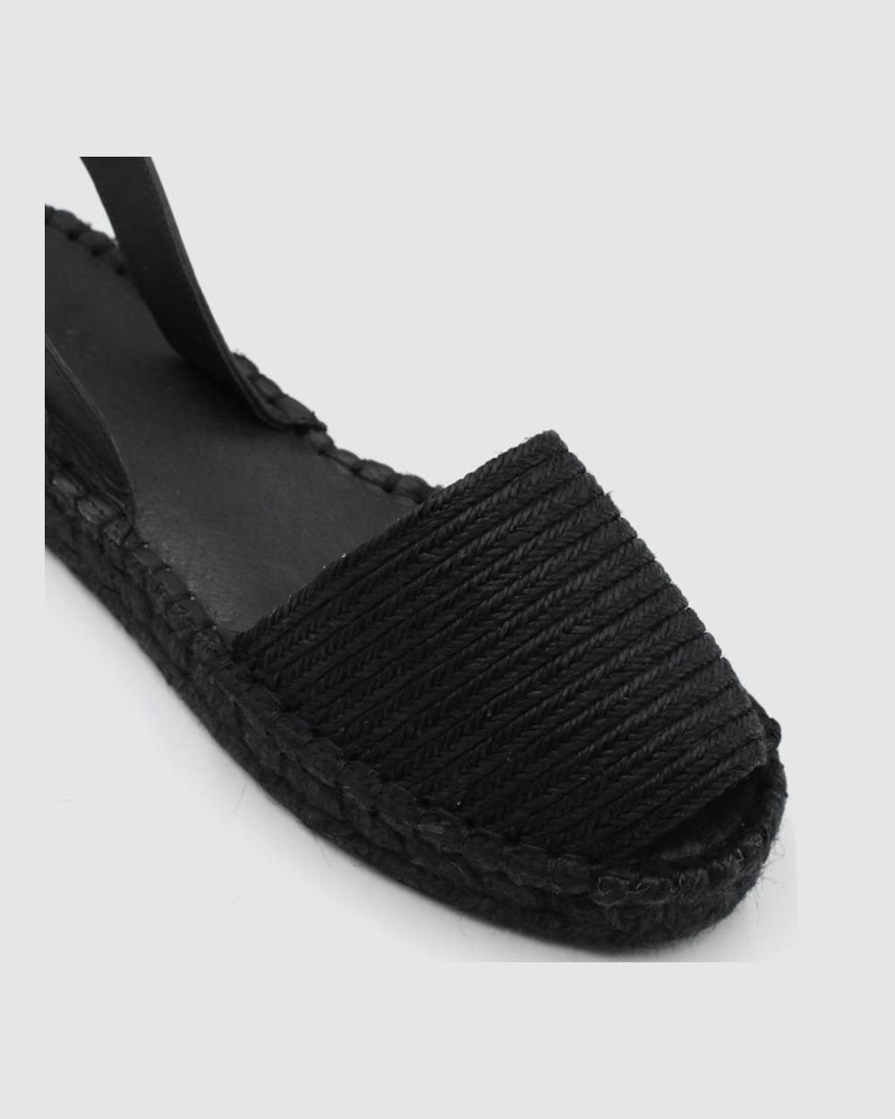 Espadrille Alohas Ibizas Platform Raffia pour Black Femme | WWW-30028453