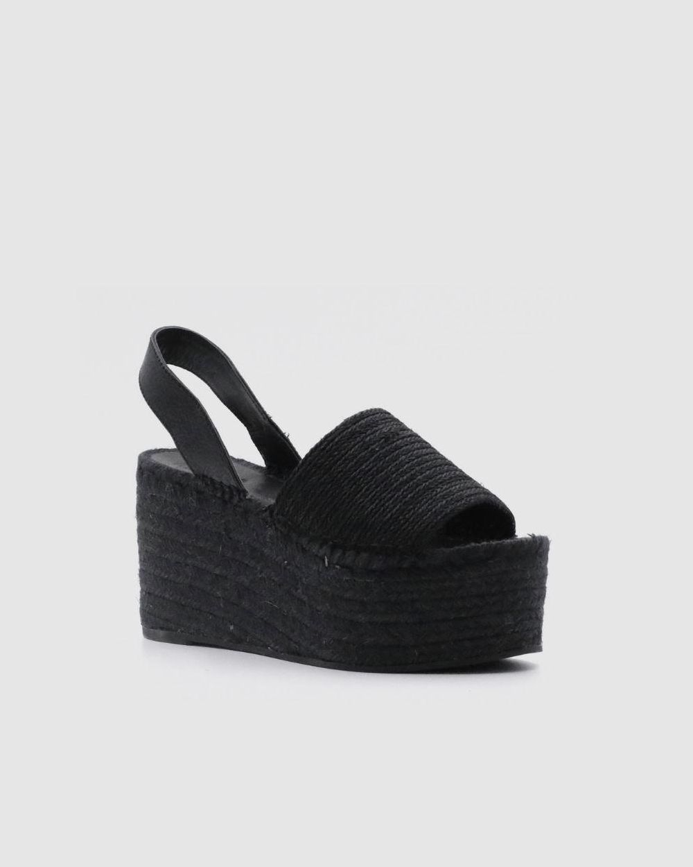 Espadrille Alohas Ibizas XL Raffia Total pour Black Femme | FRZ-59872943