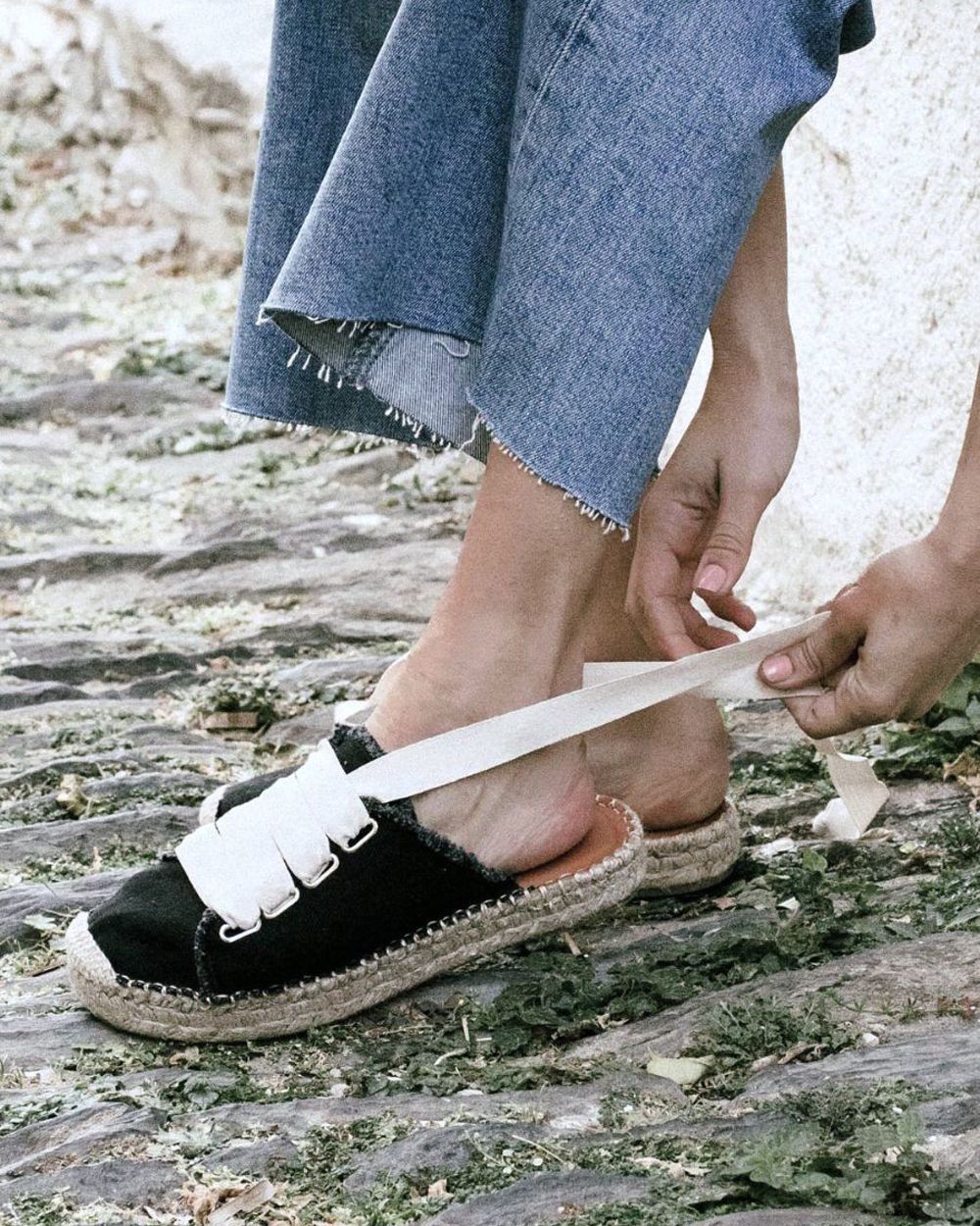 Espadrille Alohas Bella pour Black Femme | ATY-74288013