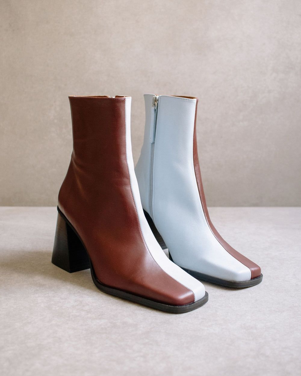 Bottines Alohas South Bicolor pour Bicolor Baby Blue Dark Burgundy Femme | DDW-14402906