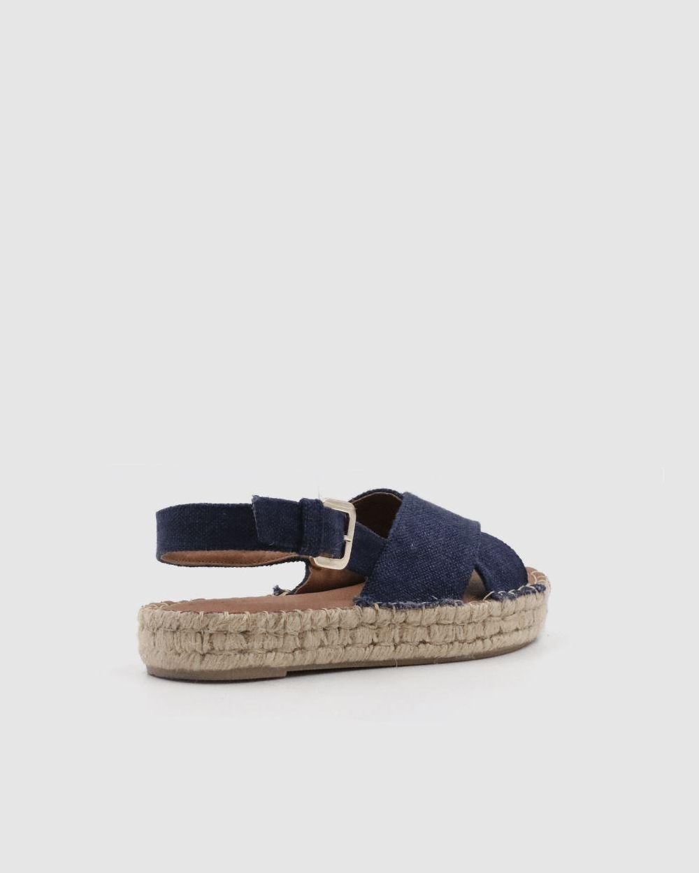 Espadrille Alohas Crossed Linen pour Navy Femme | UCG-71554036