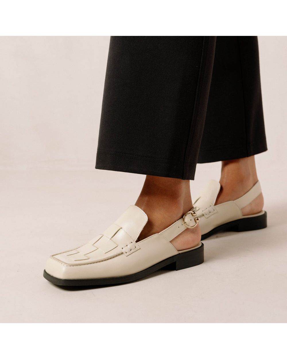 Loafers Alohas Abe Braided pour Cream Femme | KLX-39396750