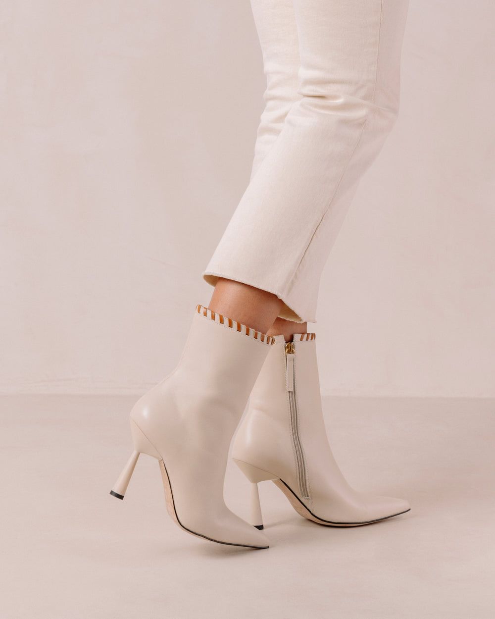 Bottines Alohas Leo pour Cream Femme | OAM-46083729