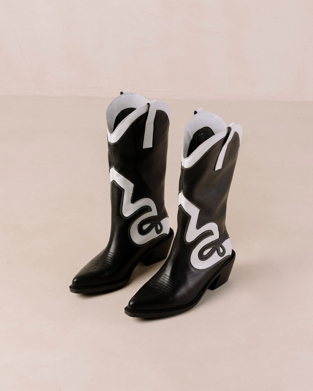 Bottes Alohas Mount Texas pour Black White Femme | QMJ-97696862