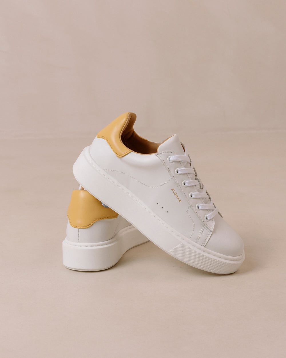 Sneakers Alohas TB65 pour Bright White Mellow Yellow Femme | UWJ-33134994