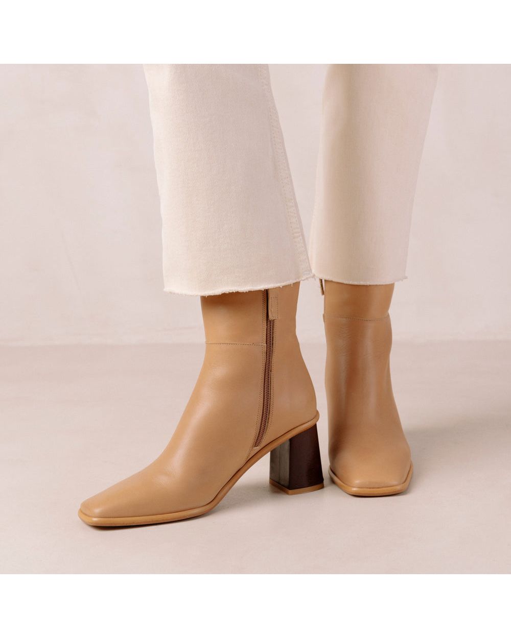 Bottines Alohas West pour Beige Femme | UZO-85145803