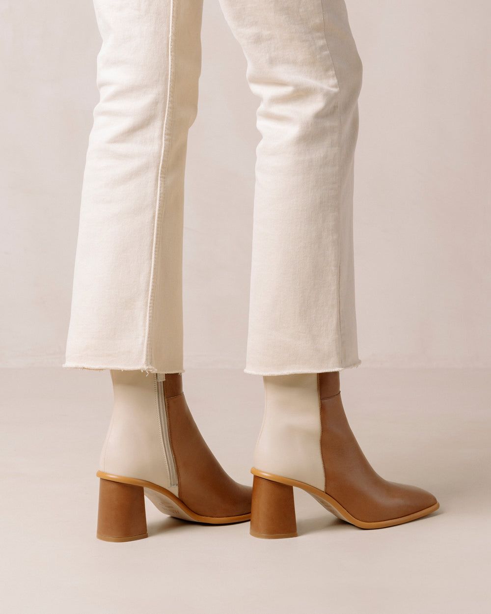 Bottines Alohas West pour Camel Cream Femme | ZMT-45798152