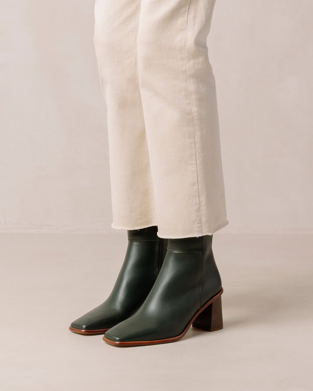 Bottines Alohas West Vintage pour Jade Green Femme | BHS-71502461