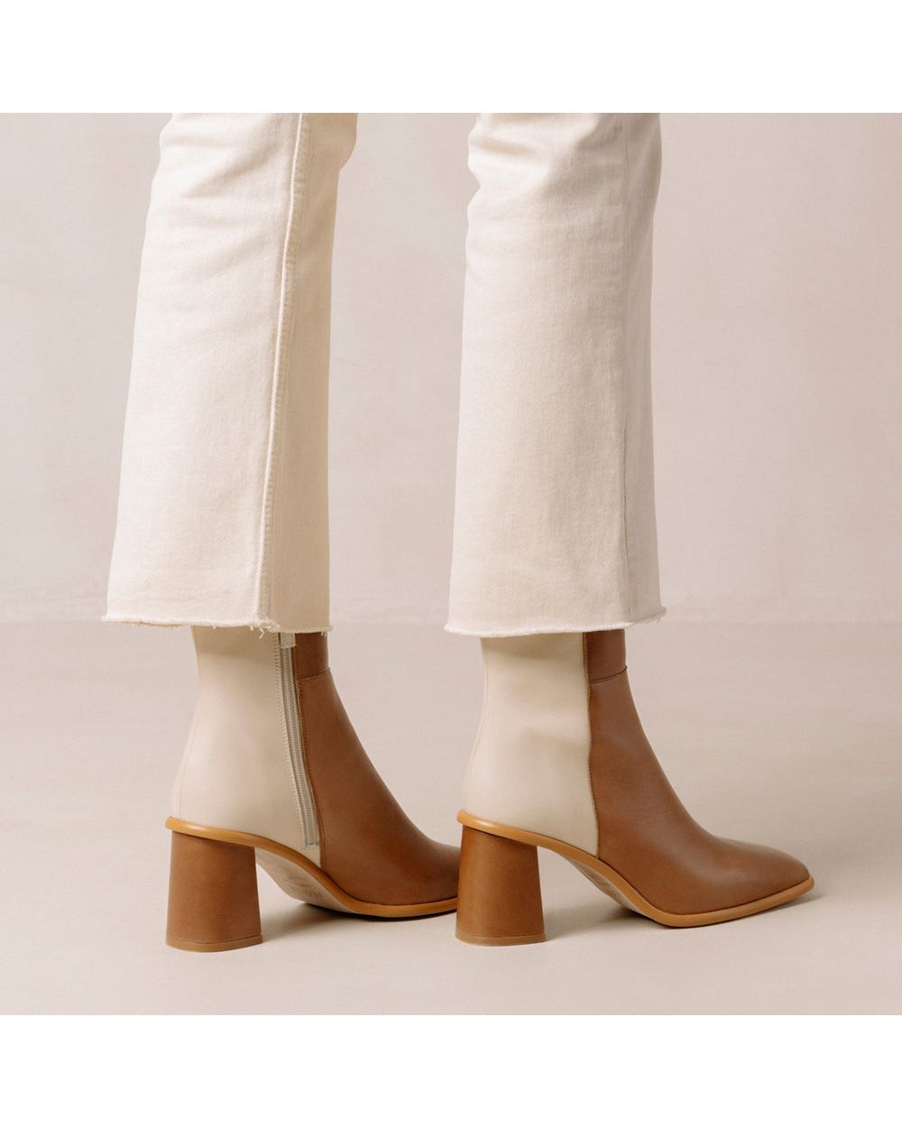 Bottines Alohas West pour Camel Cream Femme | ZMT-45798152