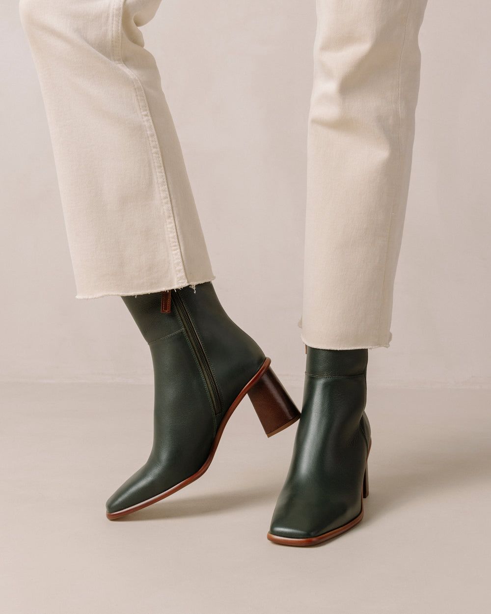 Bottines Alohas West Vintage pour Jade Green Femme | BHS-71502461