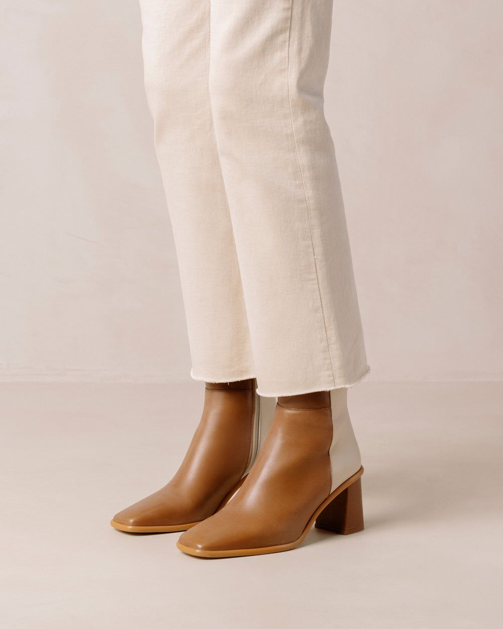 Bottines Alohas West pour Camel Cream Femme | ZMT-45798152