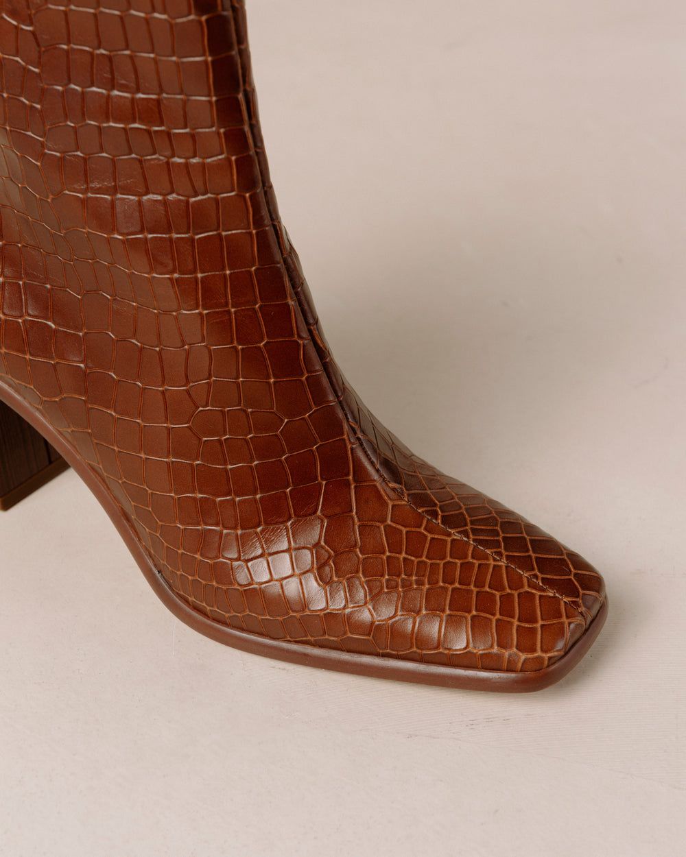 Bottines Alohas West Cape Croco pour Croco Brown Femme | TOD-34915743