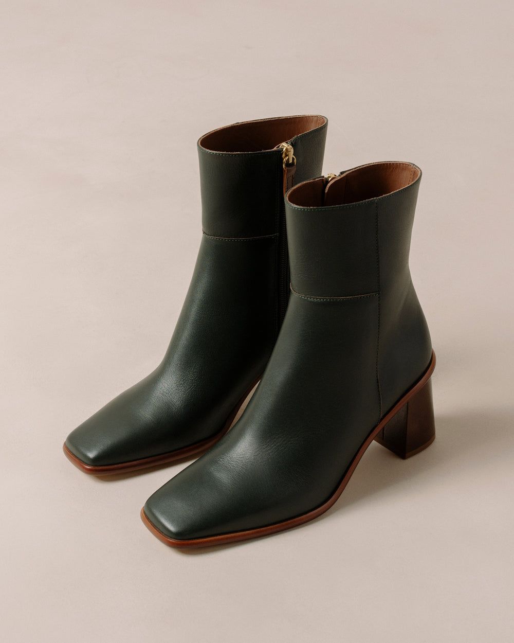 Bottines Alohas West Vintage pour Jade Green Femme | BHS-71502461