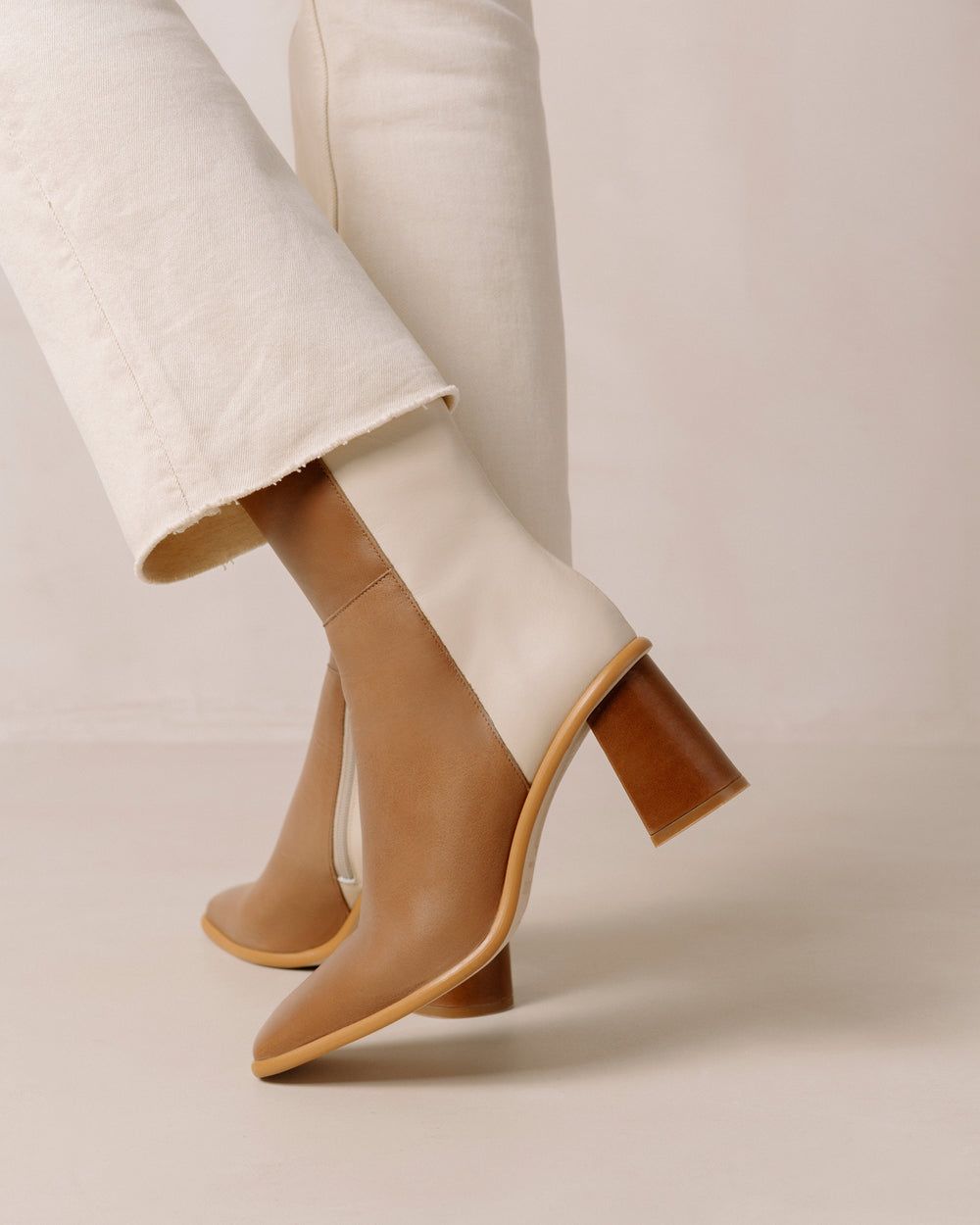 Bottines Alohas West pour Camel Cream Femme | ZMT-45798152